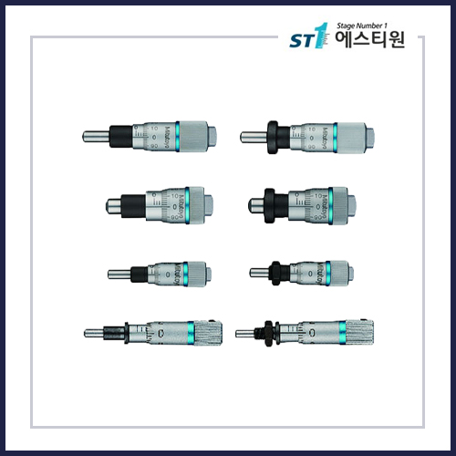 마이크로미터 헤드 148 시리즈 - 0.1mm/회전의 미세 스핀들 이송