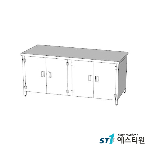 워크테이블 캐비닛테이블 [선반형]