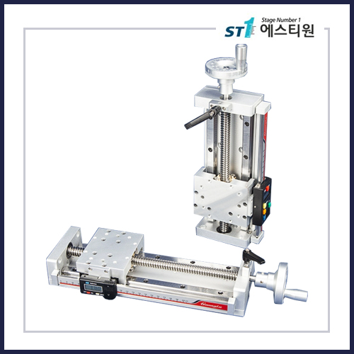 디지매틱 디지털 마이크로미터 장착형 수동 장축 X,Z 스테이지 슬라이드 테이블 [SNS100-D Series]