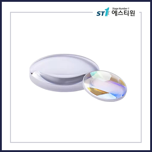 빛을 모으는 양면 볼록 렌즈(중형) - [SGLA12 / 직경 20•25.4mm / 무코팅]