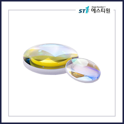 빛을 모으는 양면 볼록 렌즈 (B코팅) - [SGLA12 / 직경 20•25.4mm / 파장 1050-1700nm]