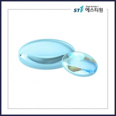 불화칼슘 (CaF2) • 양면 볼록 렌즈 • IR1 코팅 - [SGLH52 / 직경 12.7•25.4mm / 파장 3~5μm]